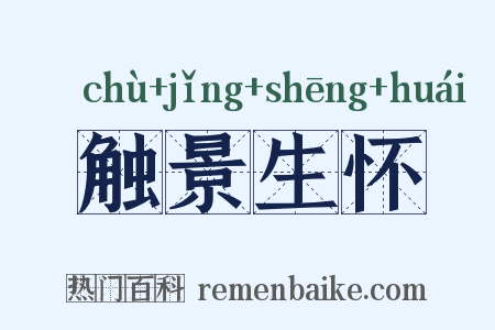 触景生怀是什么意思的图片